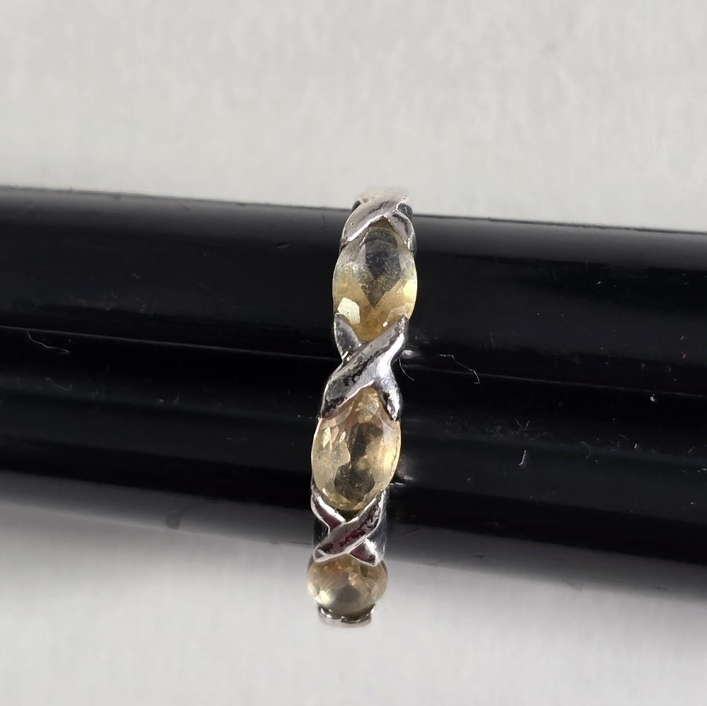 Elegant Sterling Silver 925 Citrine Ring - Picture 3 of 6